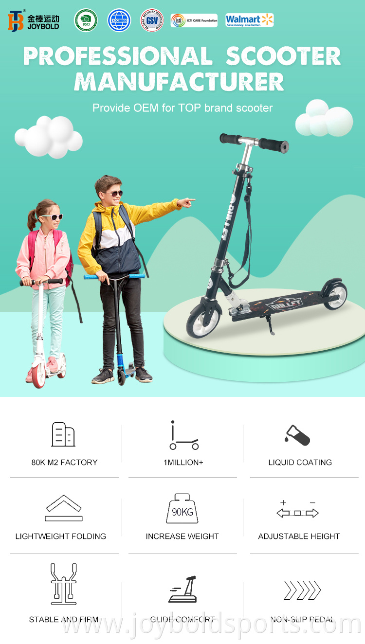 Promotion Kids Aluminum Steel Two Wheel Kick Scooter Children